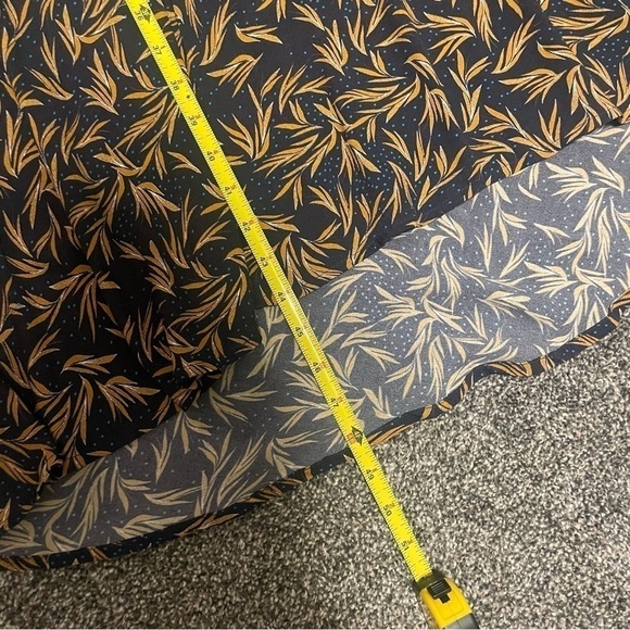 NWT See U Soon Navy Leaf Print Long Sleeve Maxi Dress - Picture 14 of 14